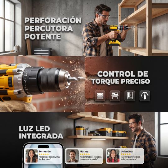 IronDrill® | Juego De Taladro inalámbrico