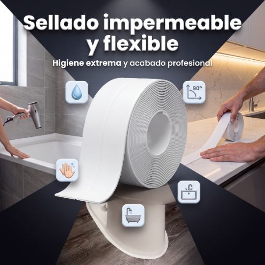 KlinTape® | Cinta Adhesiva Reparación Baño Lavaloz