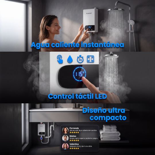 ThermaTek® | Calentador De Ducha Eléctrico LCD