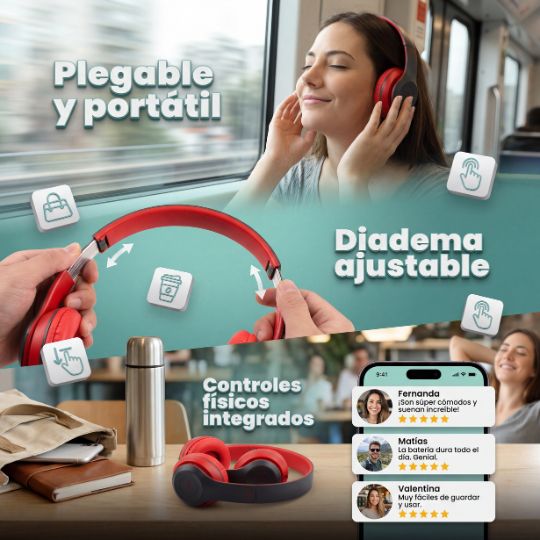 Acoustix P47® | Audifonos Bluetooth P47