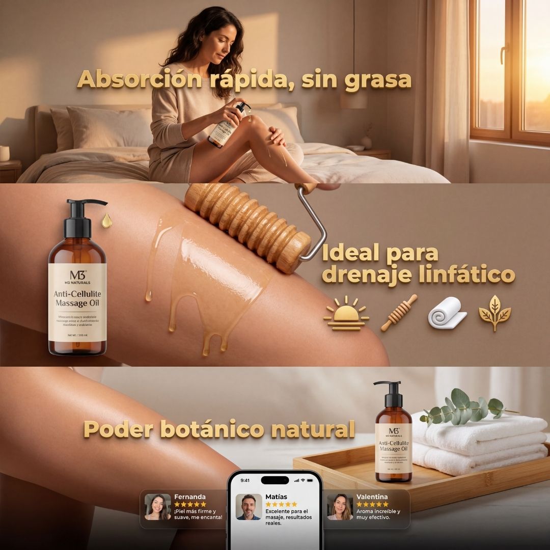 Linfatika® | Aceite de masaje corporal reafirmante 240ml