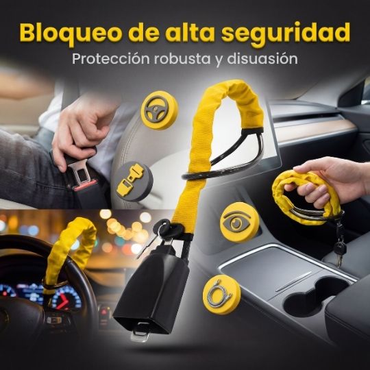 DriveShield® | Tranca Volante Al Cinturon De Seguridad