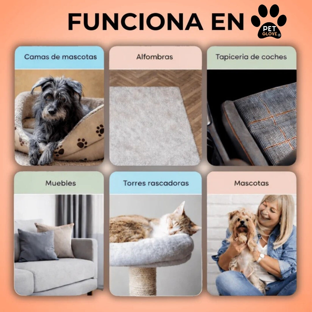 PetGlove® | Guante para mascotas removedor de Pelo 2 en 1 - Negro