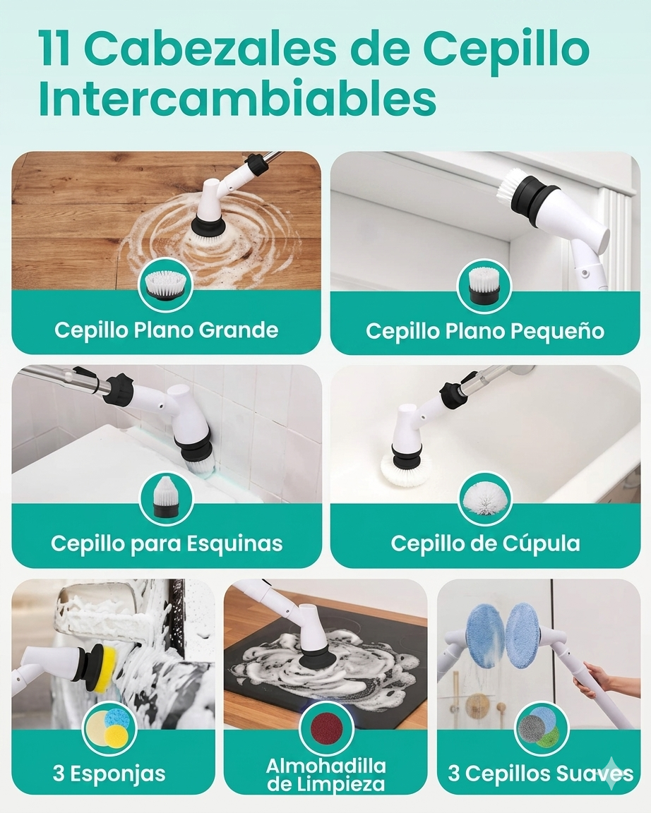 NeoBrushing® | Cepillo eléctrico de limpieza Telescopic
