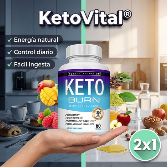 Ketovital® | Quemador de grasa natural ketogénico 60 cápsulas