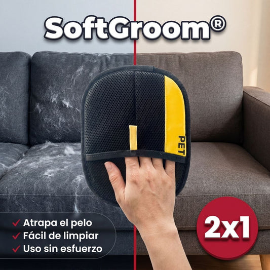 Soft Groom® | Guante Removedor de Pelo 2 en 1 - Negro