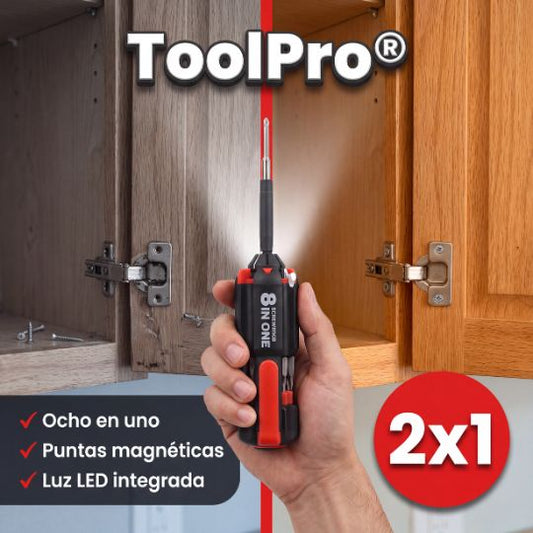 ToolPro® | Destornillador 8 en 1 con Luz