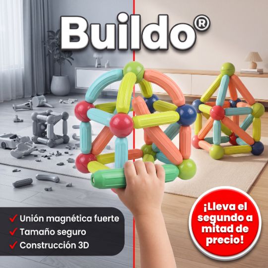 Buildo® | Juego Bloques Construcción Magnéticos 36