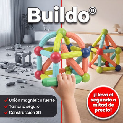 Buildo® | Juego Bloques Construcción Magnéticos 36