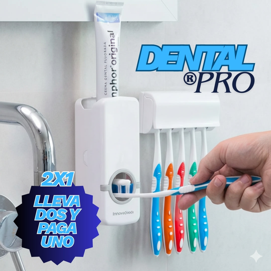 DentalPro® | Dispensador de pasta dental y porta cepillos