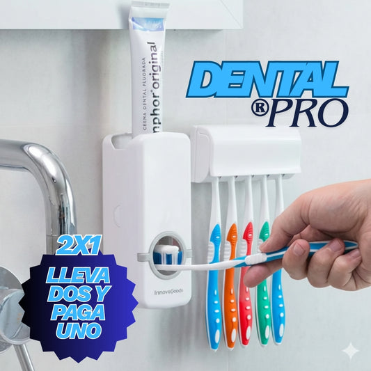 DentalPro® | Dispensador de pasta dental y porta cepillos