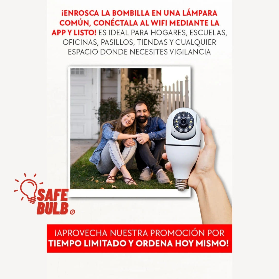 SafeBulb® | Cámara de vigilancia con bombilla