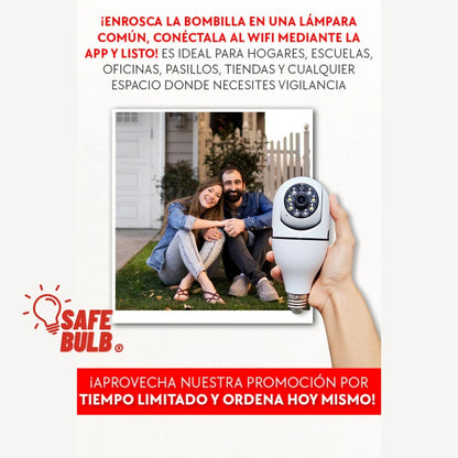 SafeBulb® | Cámara de vigilancia con bombilla