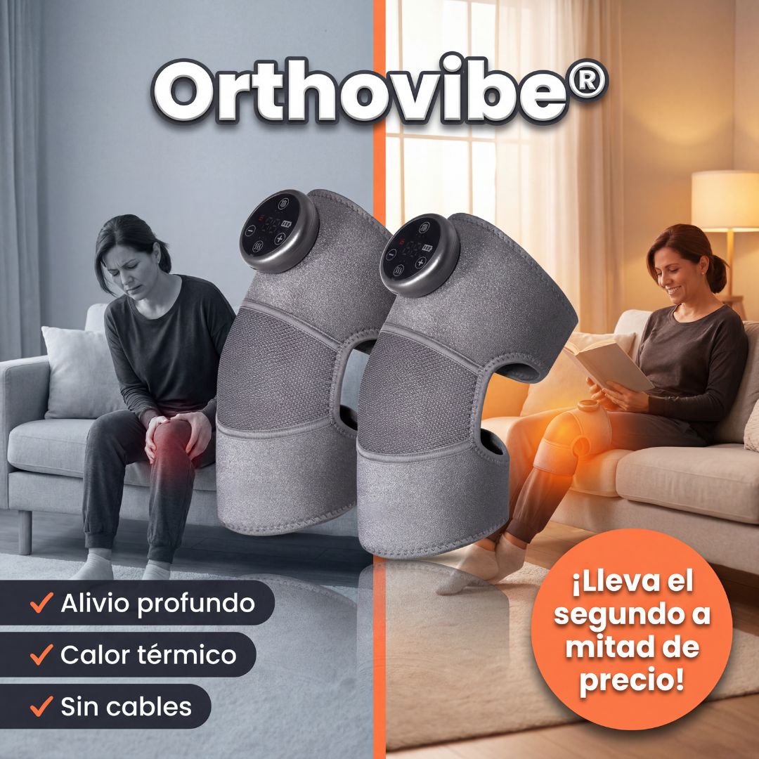 Orthovibe® | Rodillera térmica vibratoria (masaje y calor).