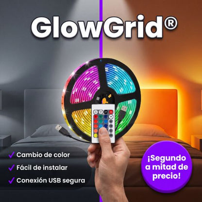 GlowGrid® | Tiras de luces RGB, 5 metros