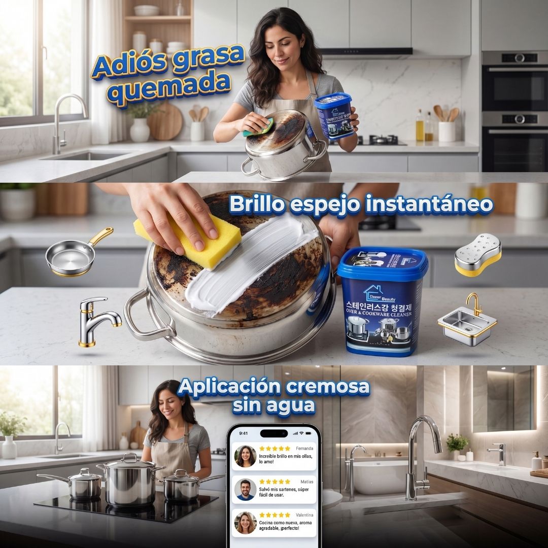 CromaClean® | Pasta limpiadora de acero inoxidable (utensilios de cocina)