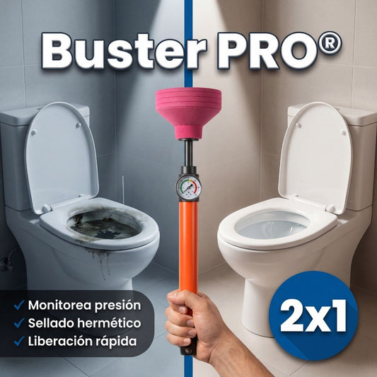 Buster PRO® | Sopapo destapador a presión inodoro WC