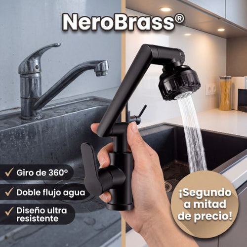NeroBrass® | LLAVE MONOMANDO 180° DE COCINA