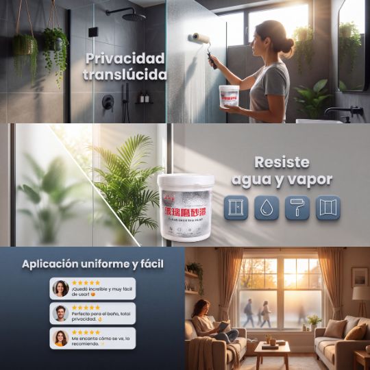 Frosted300® | Pintura Vidrio Esmerilada 300cc Brocha