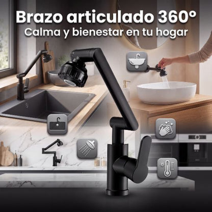 NeroBrass® | LLAVE MONOMANDO 180° DE COCINA