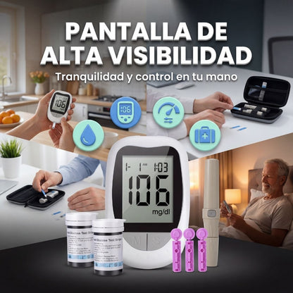 GlucoCheck® | Glucómetro digital medidor de glucosa