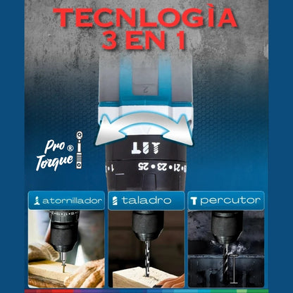 ProTorque® | Taladro inalámbrico (2 baterías 48v)
