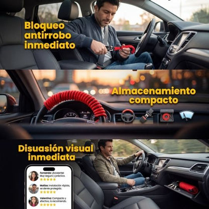 DriveShield® | Tranca Volante Al Cinturon De Seguridad