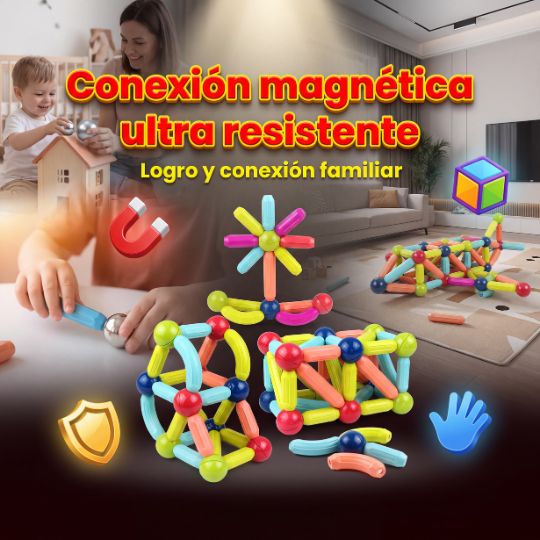 Buildo® | Juego Bloques Construcción Magnéticos 36