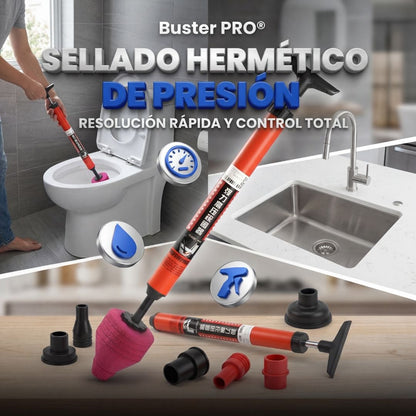 Buster PRO® | Sopapo destapador a presión inodoro WC