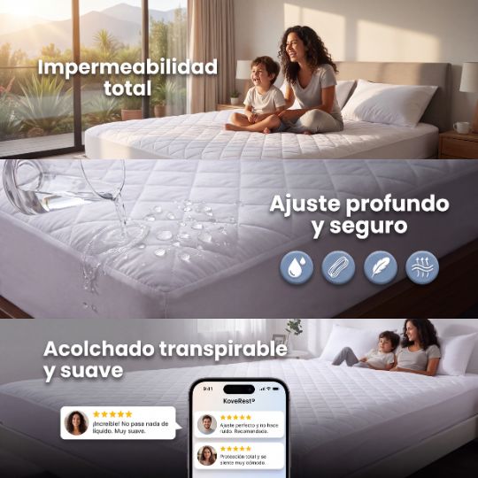 KoveRest® | CUBRE COLCHON IMPERMEABLE