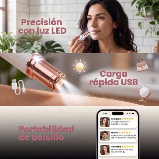 DermaGlide® | Depiladora de Precisión Facial