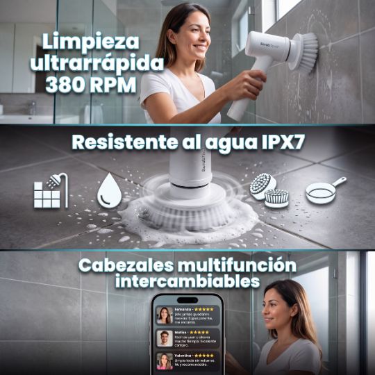 ScrubTech® | Cepillo De Limpieza Eléctrico 5 En 1