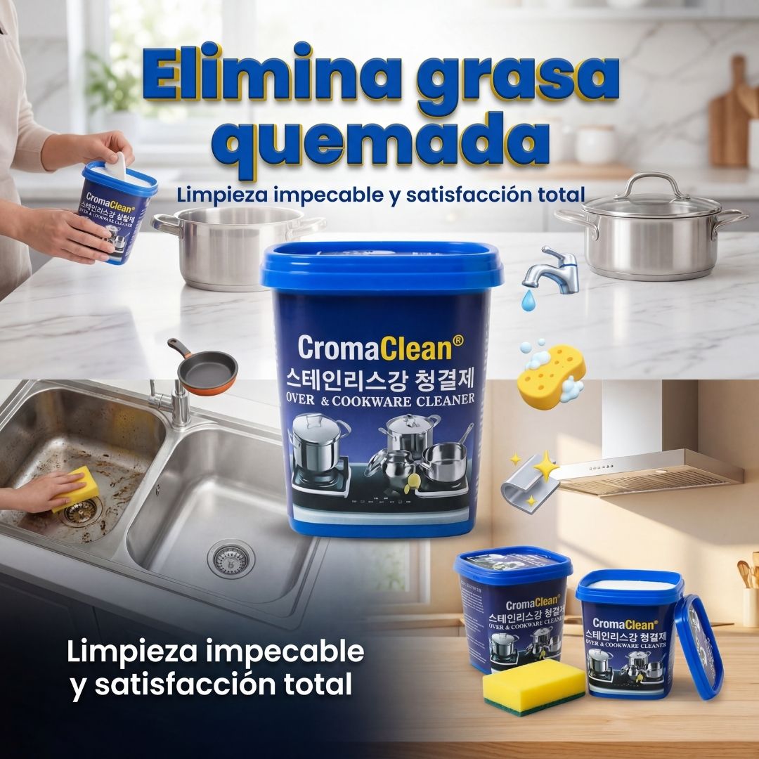 CromaClean® | Pasta limpiadora de acero inoxidable (utensilios de cocina)