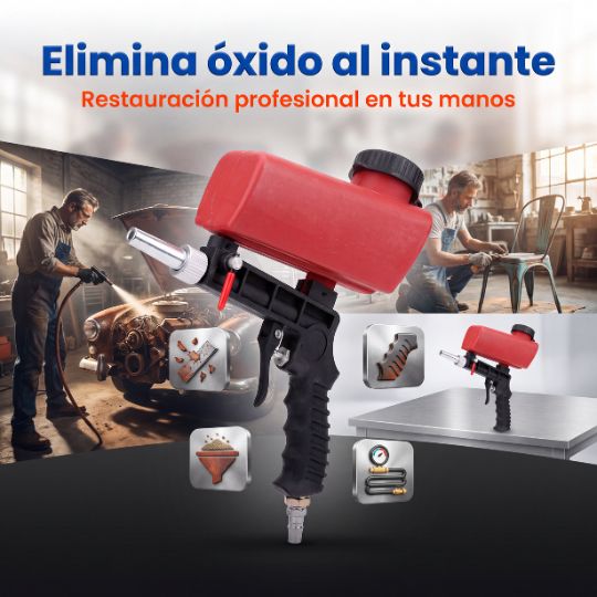 MetalCraft® | Pistola De Arena Quita Óxido