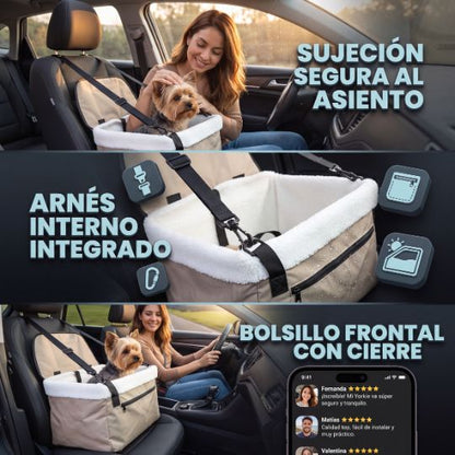 KaniTravel® | Asiento de Carro para Mascotas Premium