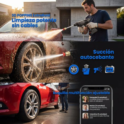 AquaStrike® | Hidrolavadora Portatil Inalambrica 2 bat