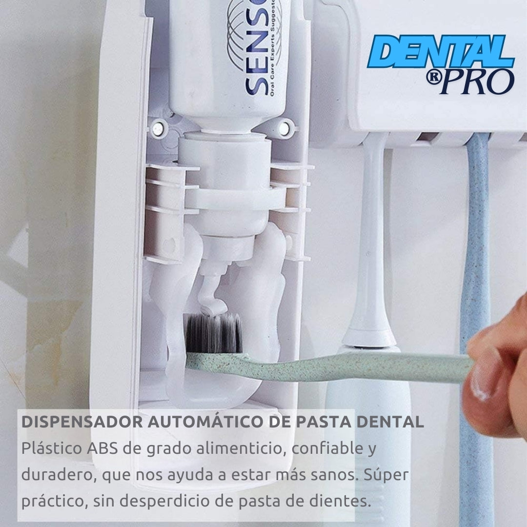 DentalPro® | Dispensador de pasta dental y porta cepillos