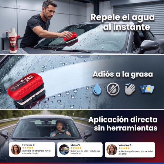 RainGloss® | Pack 4 Cepillos Anti Empañante SC
