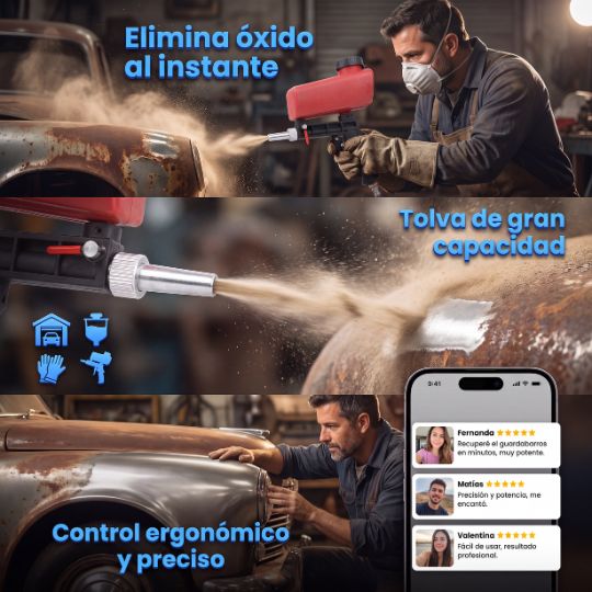 MetalCraft® | Pistola De Arena Quita Óxido