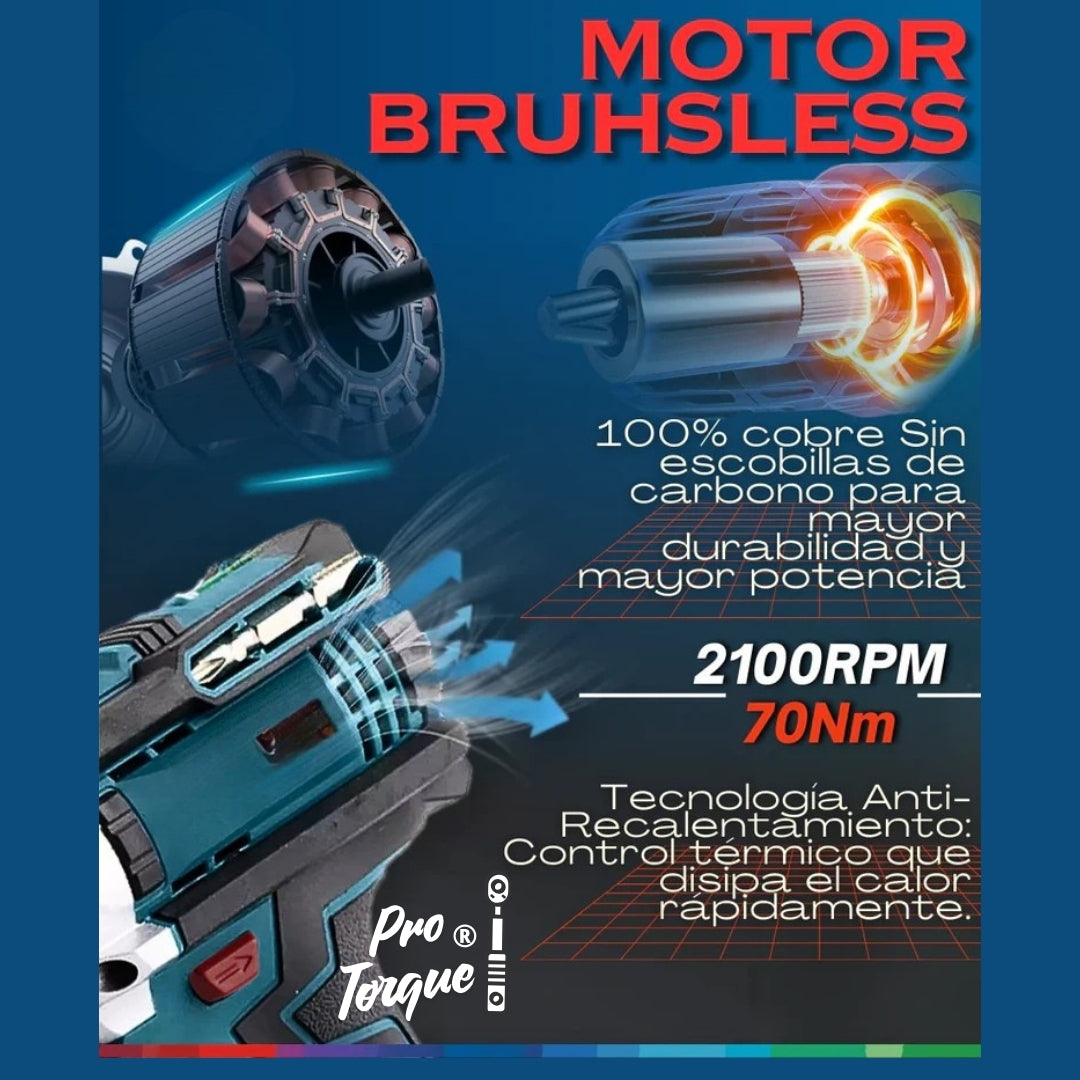 ProTorque® | Taladro inalámbrico (2 baterías 48v)