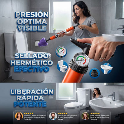 Buster PRO® | Sopapo destapador a presión inodoro WC