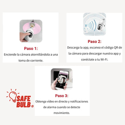 SafeBulb® | Cámara de vigilancia con bombilla