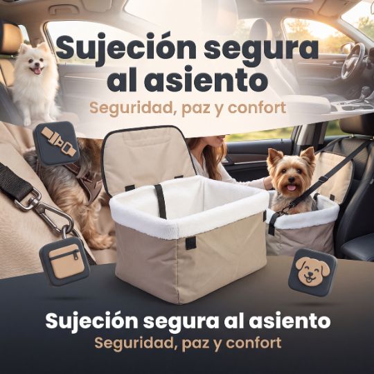 KaniTravel® | Asiento de Carro para Mascotas Premium
