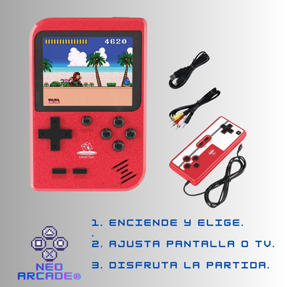 NeoArcade®  | Consola Retro Portátil con 400 Juegos