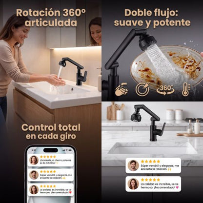 NeroBrass® | LLAVE MONOMANDO 180° DE COCINA