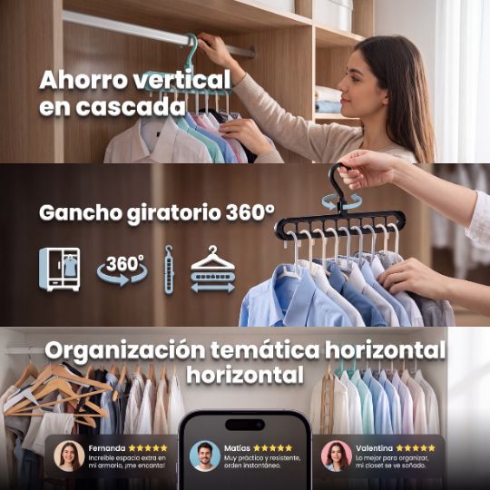 ClosetMax® | Percheros Colgador Gancho De Ropa (3 pack)