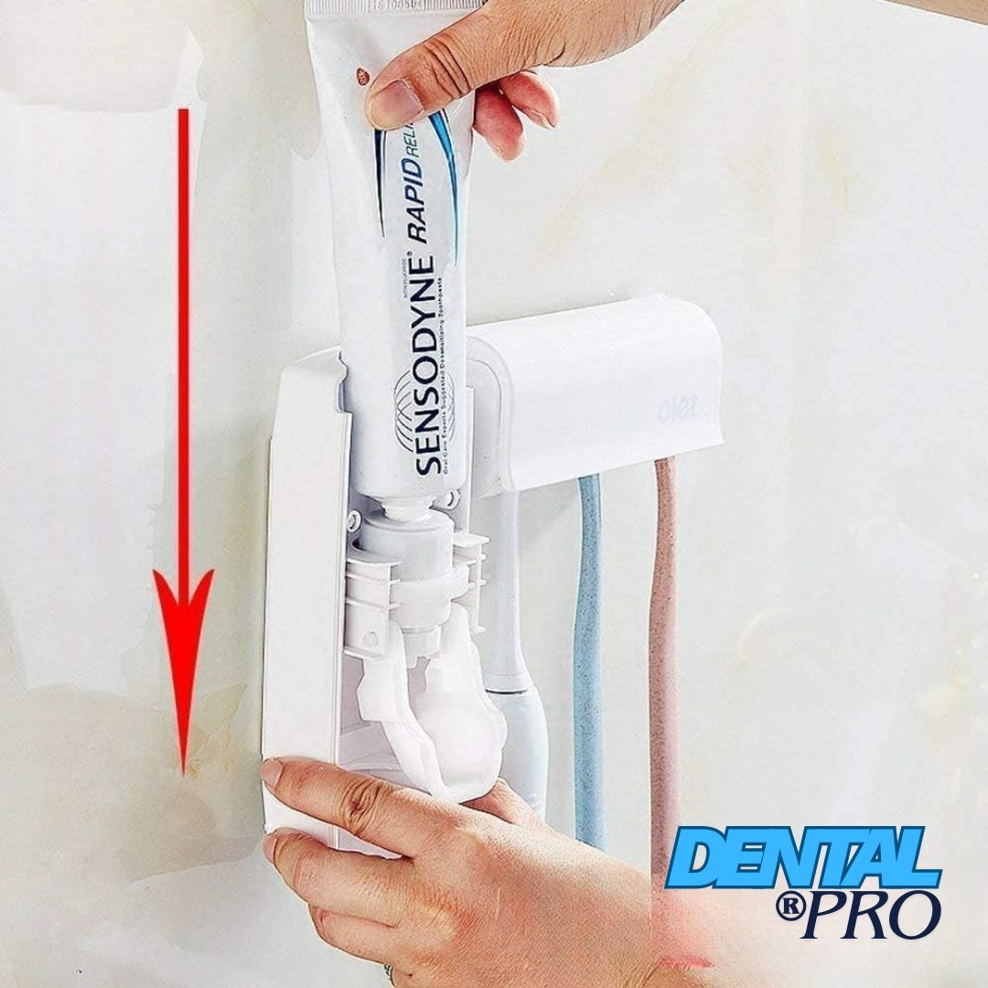 DentalPro® | Dispensador de pasta dental y porta cepillos