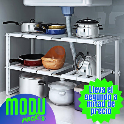 ModuRack® | Organizador doble de acero inoxidable