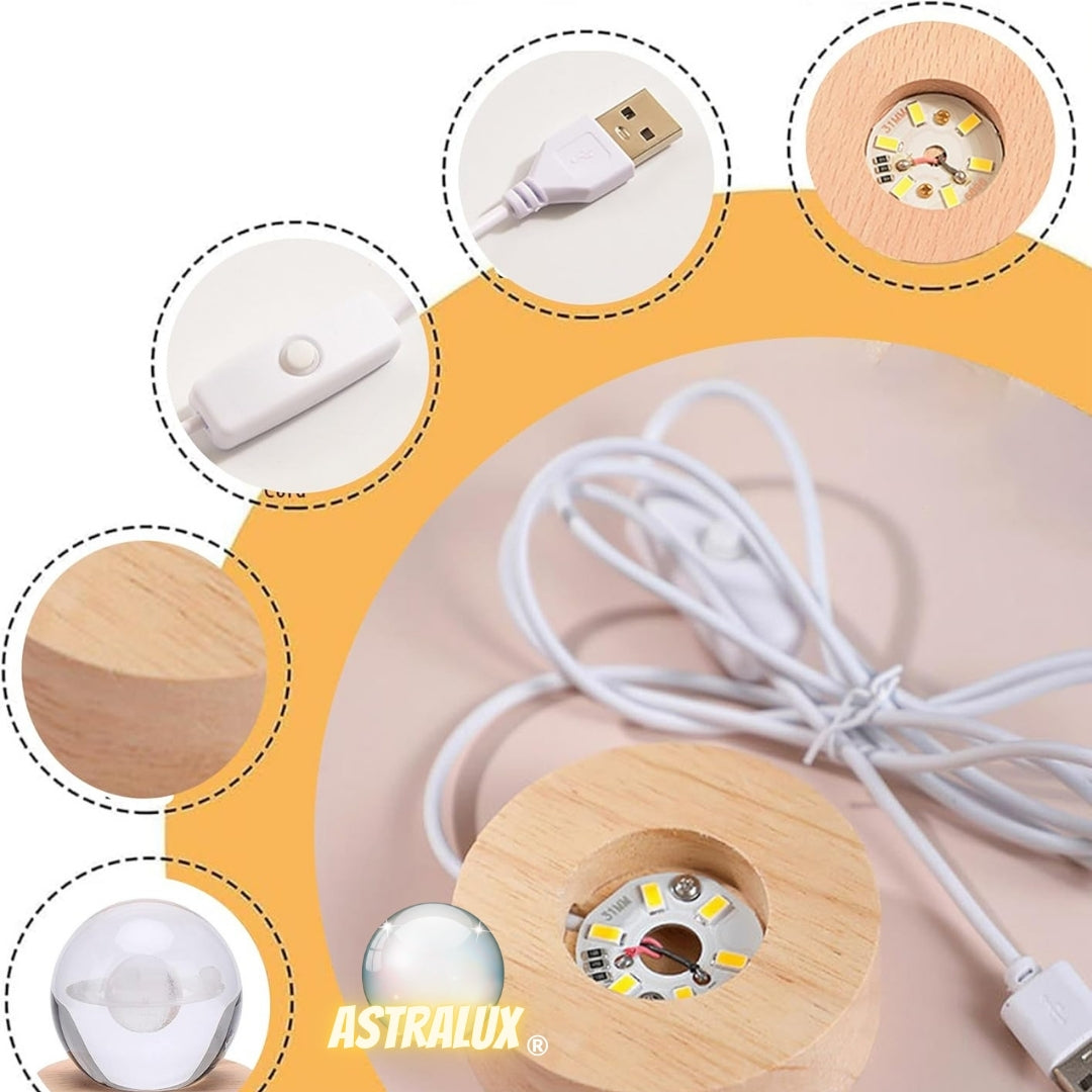 Astralux®  | Lámpara esfera de cristal
