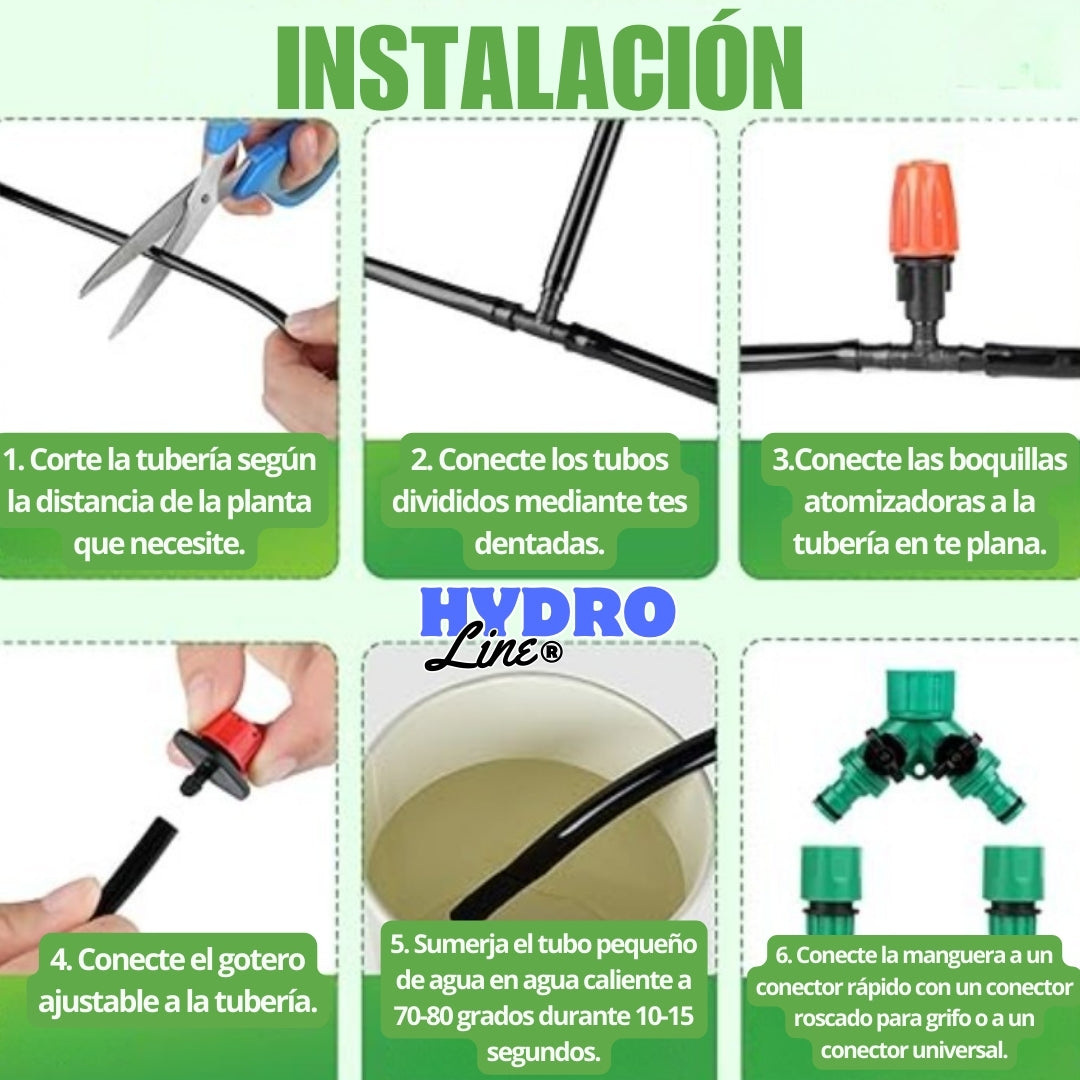 HydroLine® | Kit de riego automático (goteo 10 mts.)